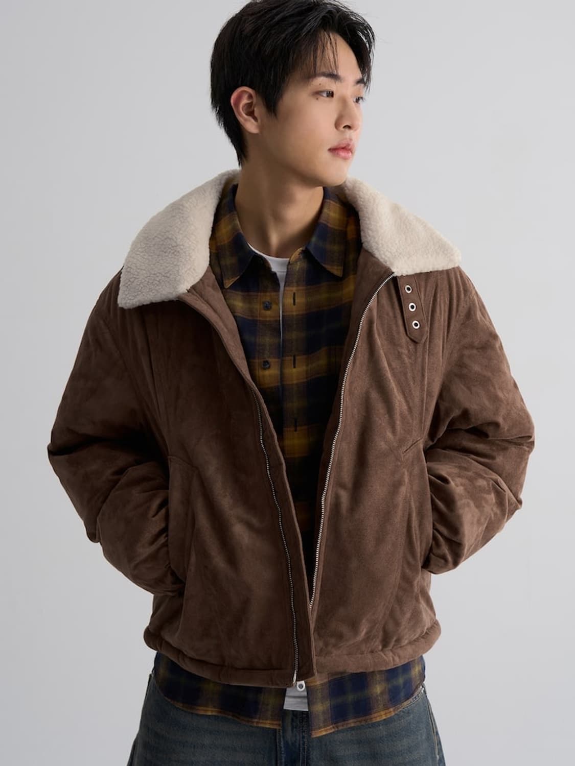 에잇세컨즈 스웨이드패딩 상품이미지1