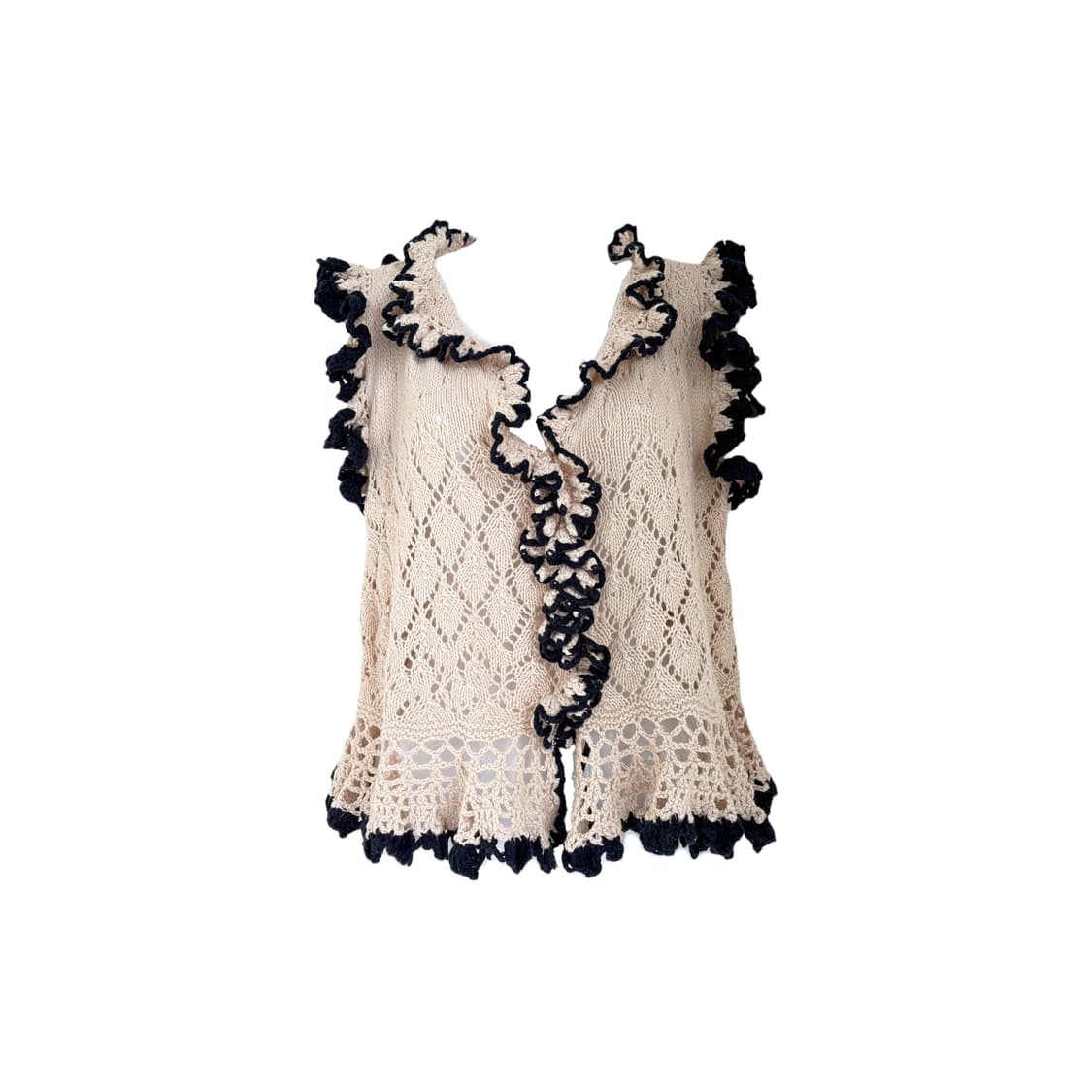 lace frill knit vest 상품이미지1