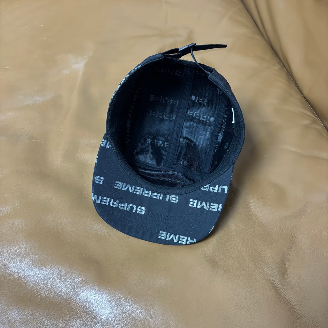 슈프림 캠프캡 모자 박스로고 자카드 블랙 상품이미지6