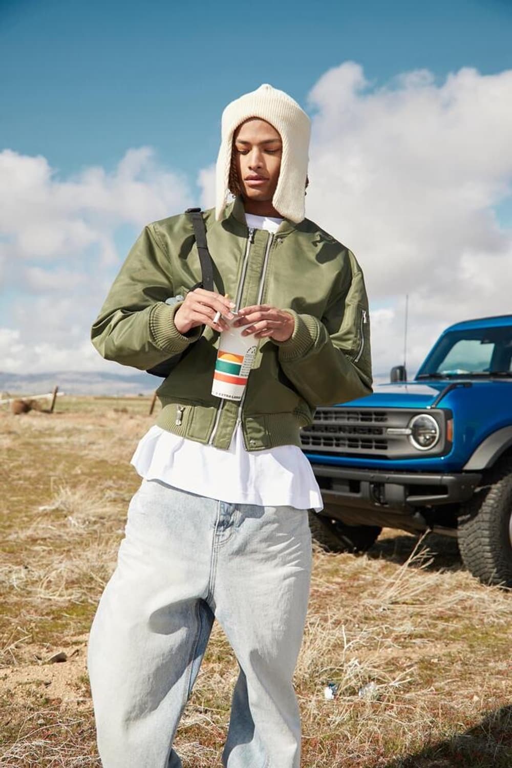 Stu 봄버 자켓 카키 상품이미지1