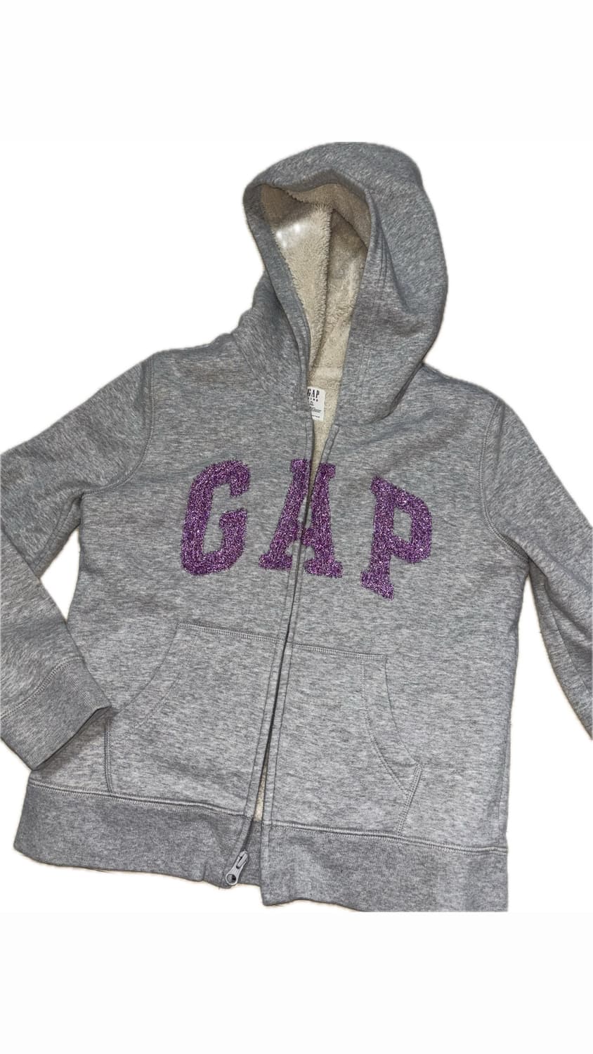 GAP 양털 크롭 후드집업 상품이미지2