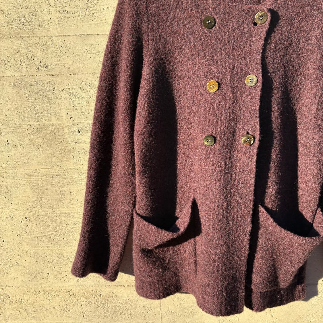 와이즈 포 리빙 요지야마모토 더블 브레스티드 바이올렛 가디건 상품이미지6