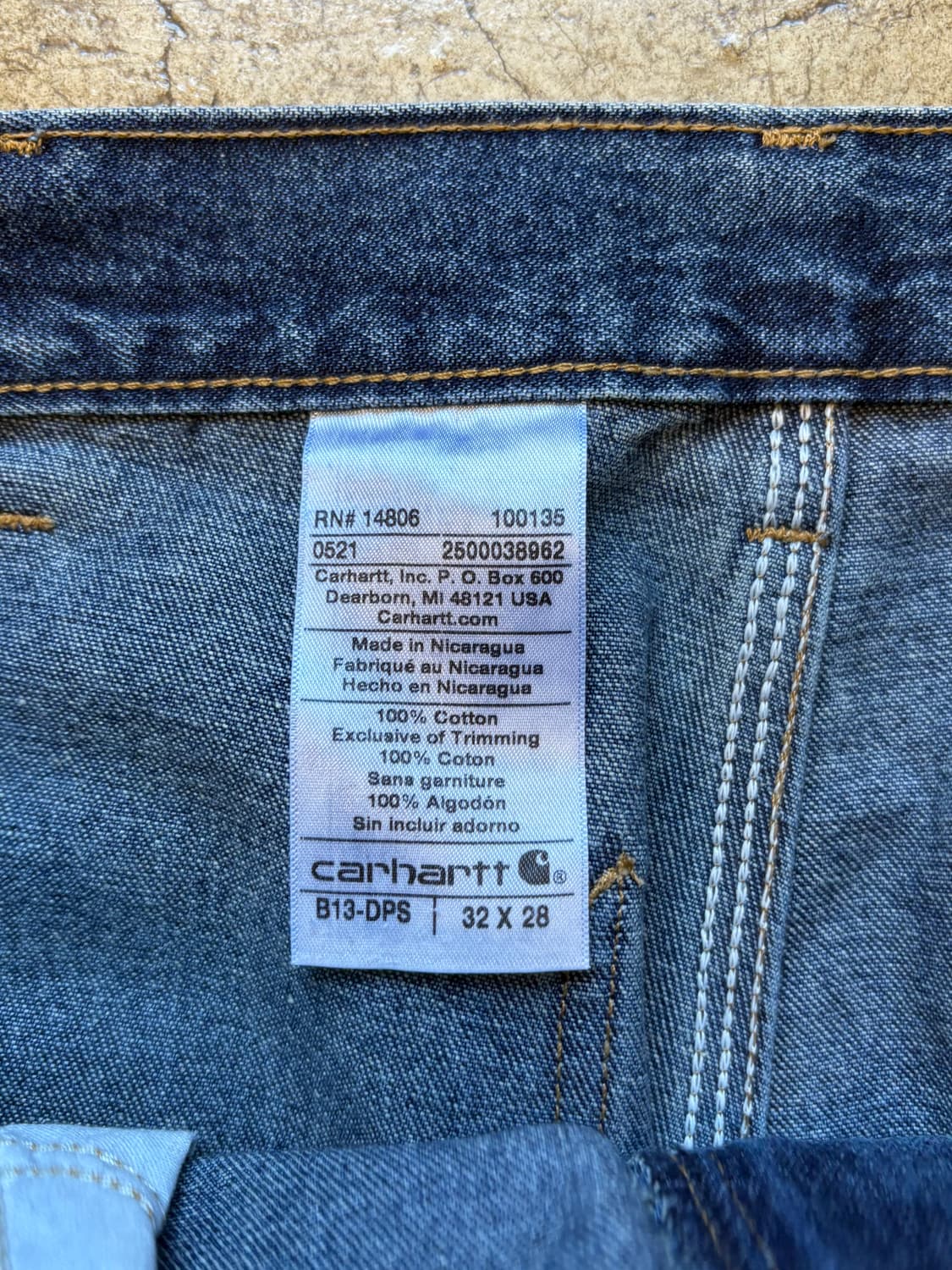 Carhartt 카펜더 데님 워크팬츠 상품이미지3