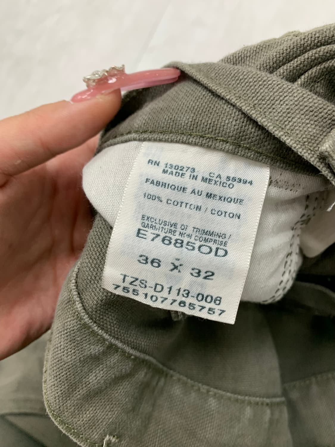 카키 브라운 카펜터 와이드 팬츠 상품이미지4