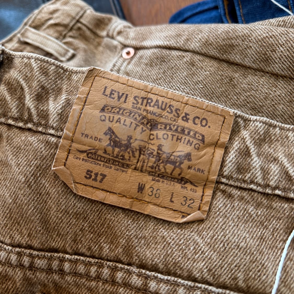 90S 리바이스 브라운 517 부츠컷 USA 38 데님 팬츠 상품이미지6