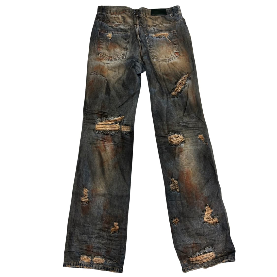 언더마이카 레드 페인티드 러스트 워싱 그런지 진 상품이미지5