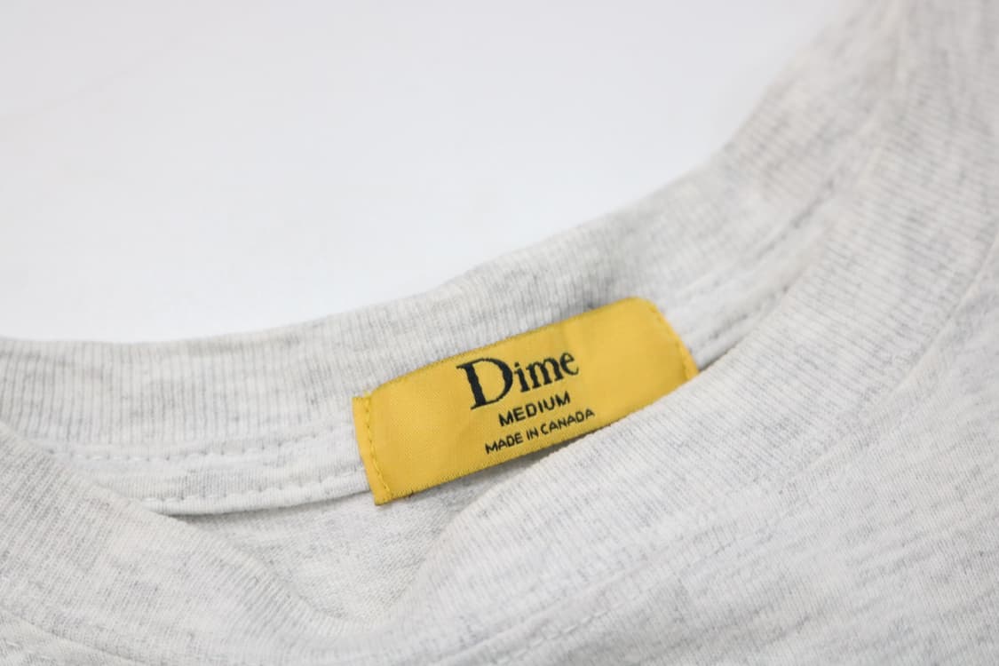 다임 Dime 캐나다제 미니 로고 자수 그레이 반팔 티셔츠 (M) 상품이미지7