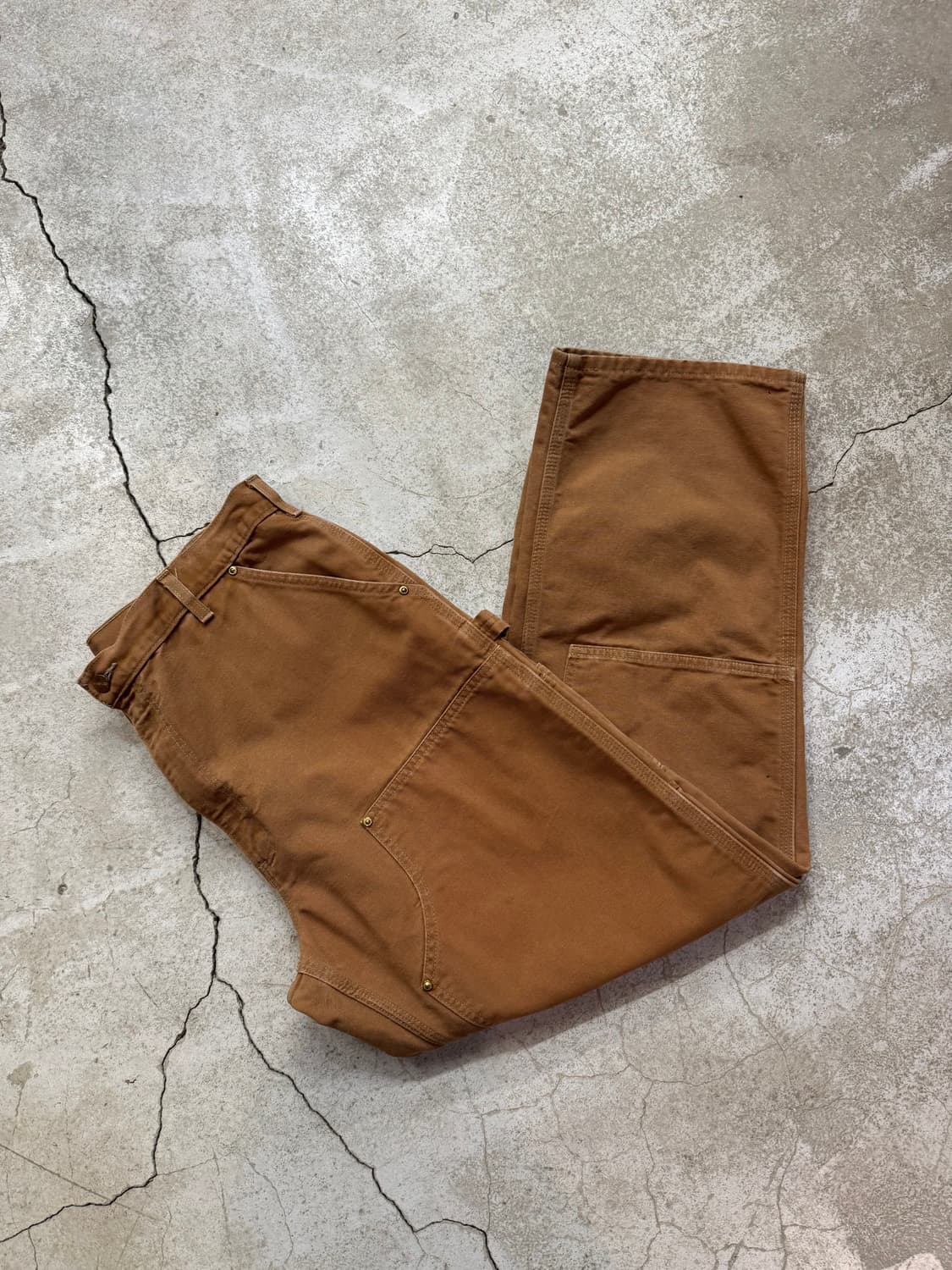 칼하트 B01 BRN 더블니 워크팬츠 usa 상품이미지6