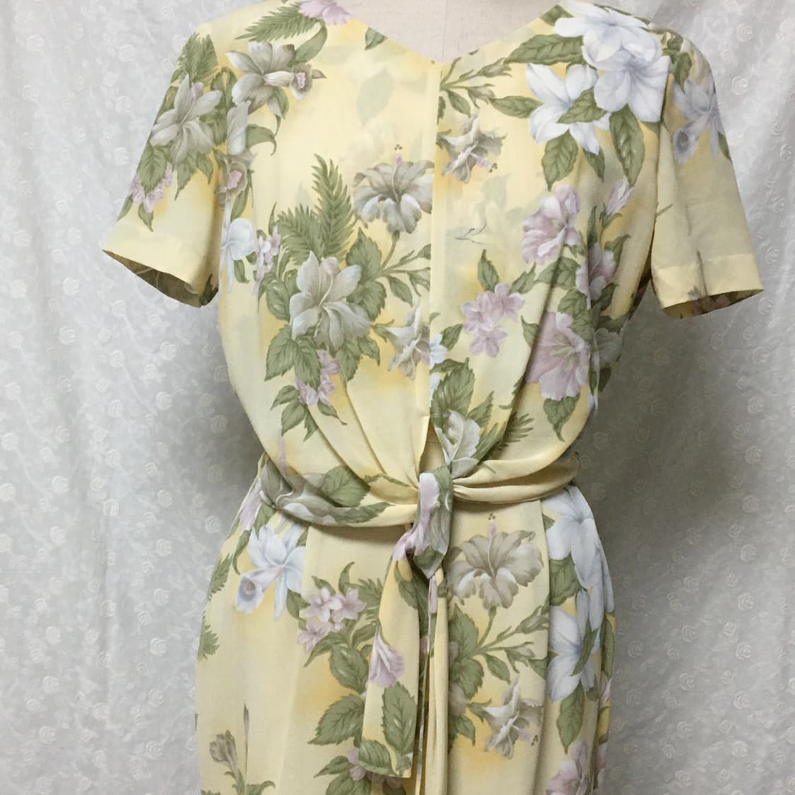 빈티지 옐로우 플라워 원피스 상품이미지3