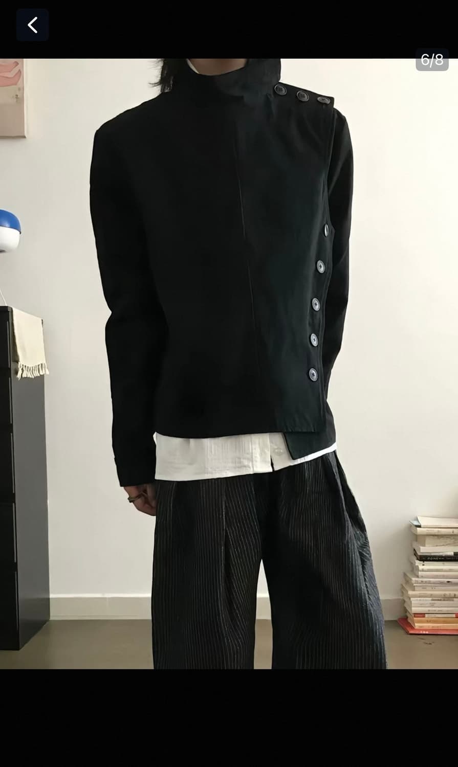 Asymmetric Stand Collar 펜싱자켓 상품이미지5