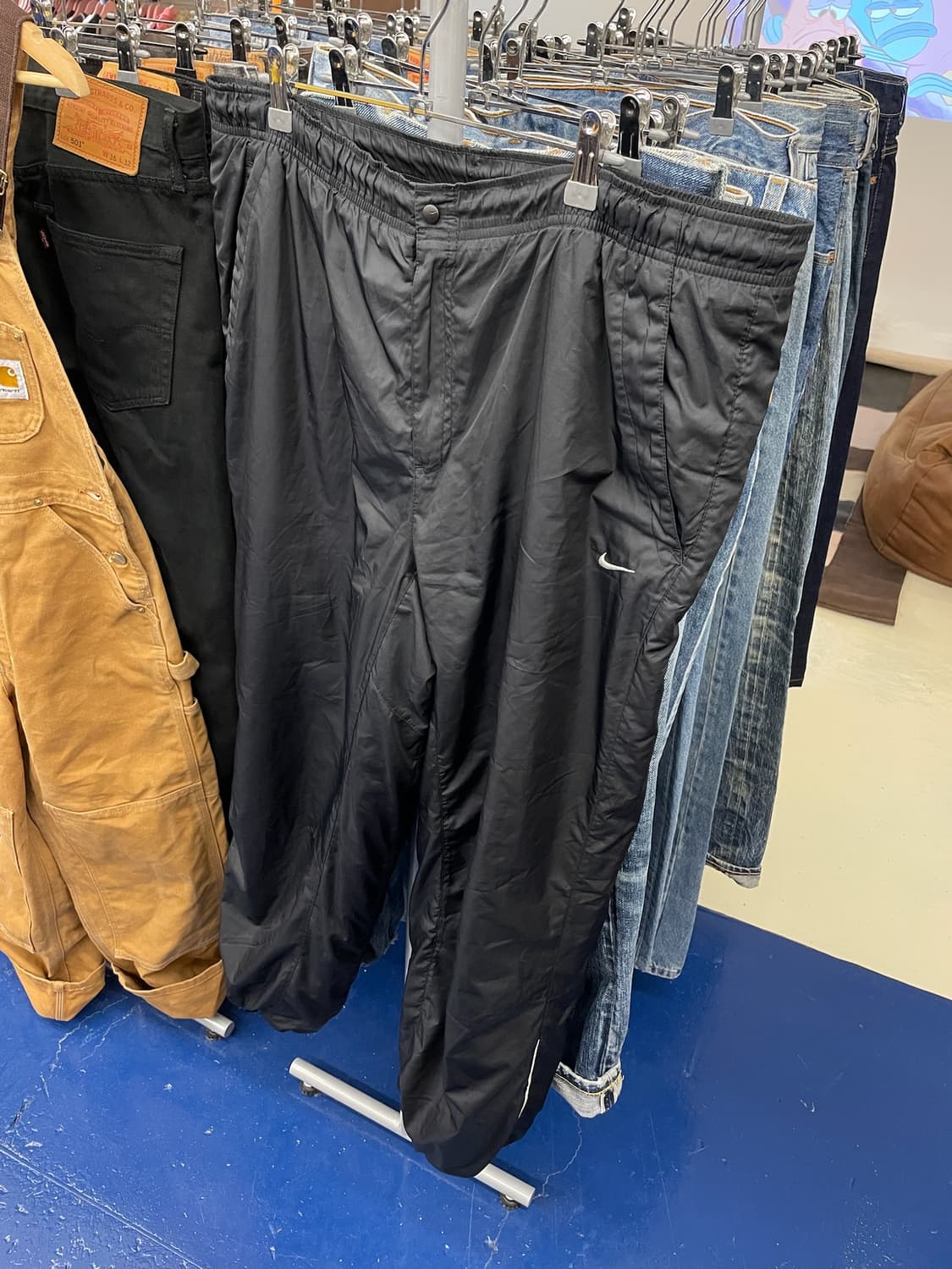 NIKE 나이키 스우시 블랙 우븐 팬츠 상품이미지5