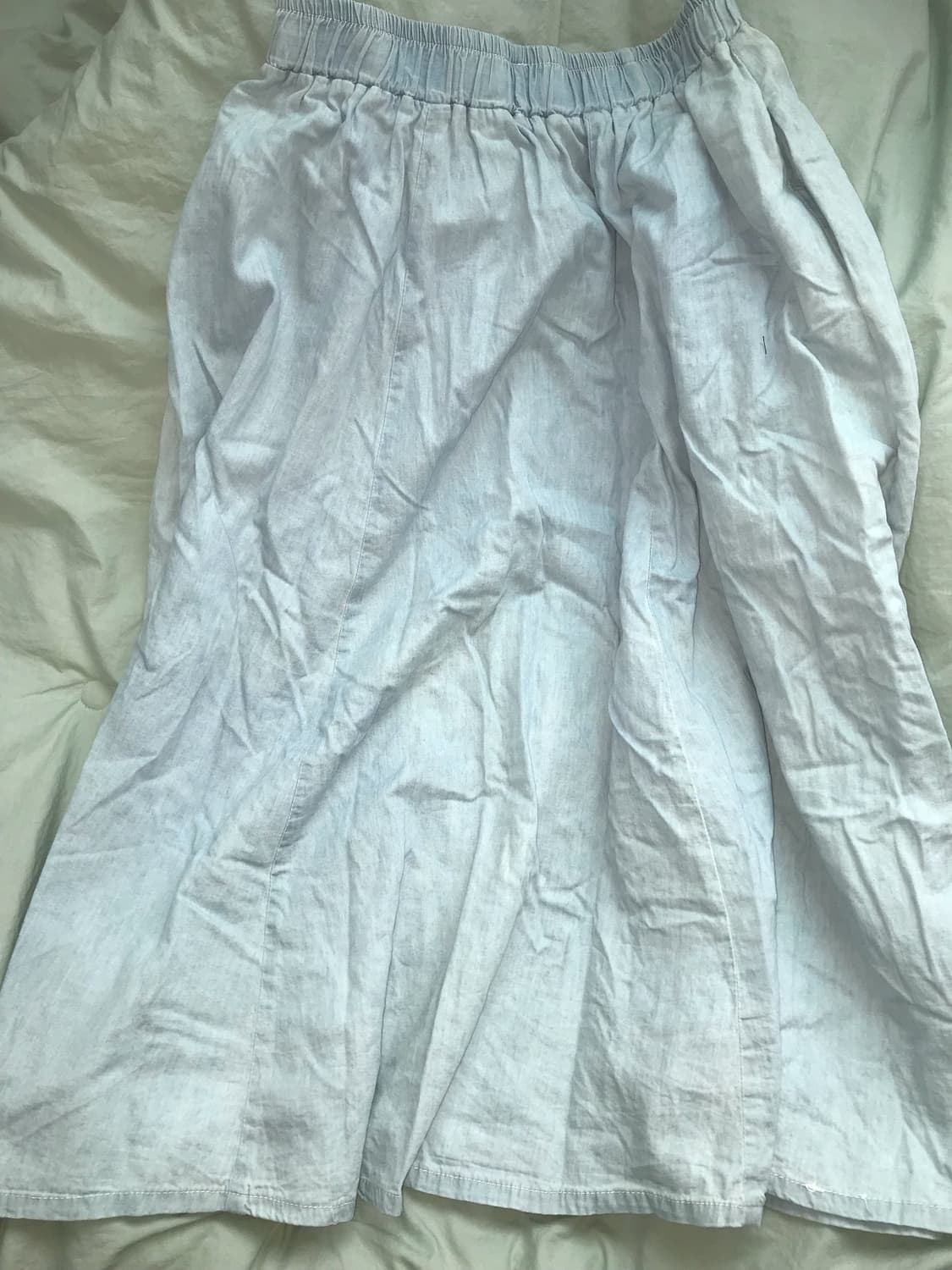 빈티지 모리걸 롱스커트 아이스데님색상 상품이미지2