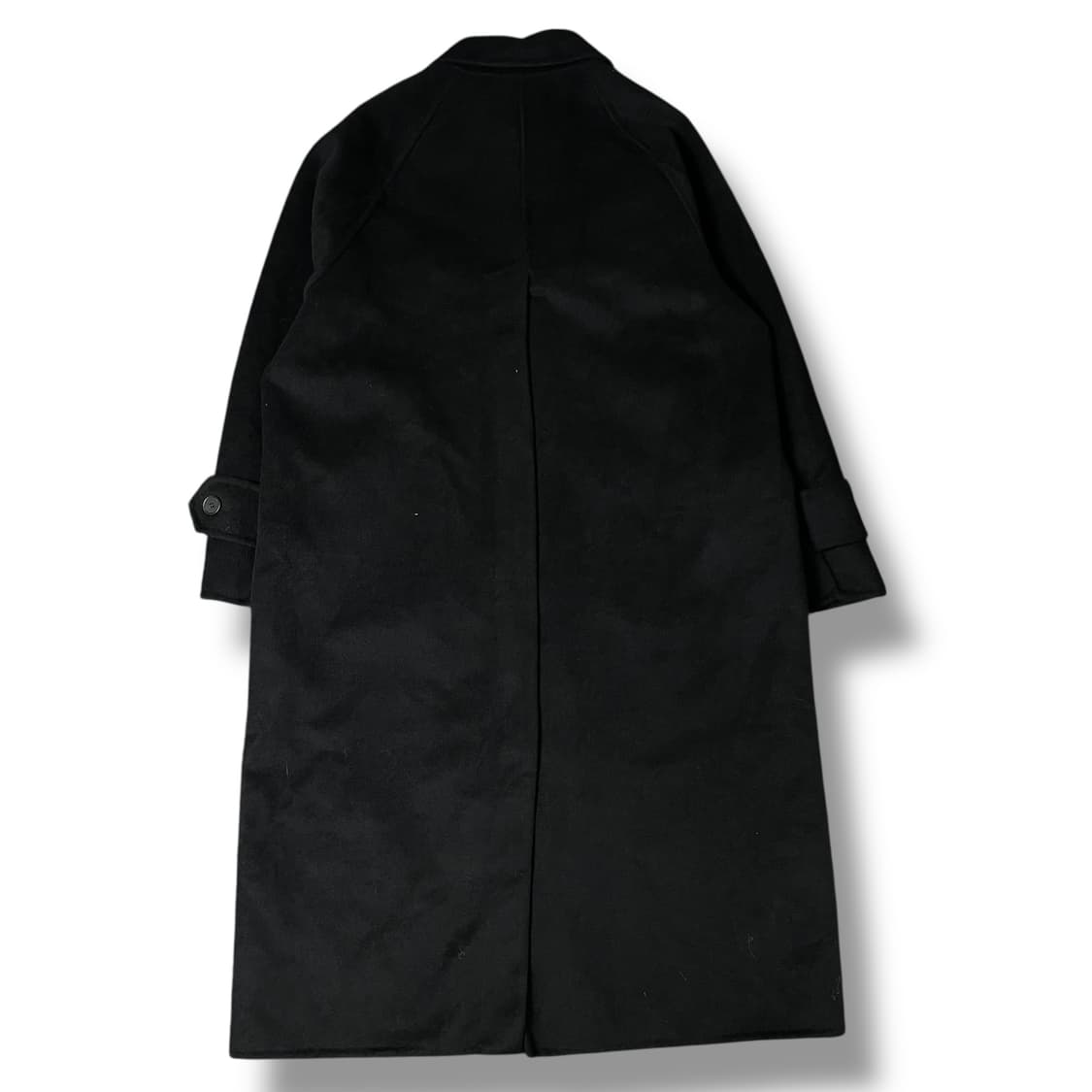 LVAN 블랙 투포켓 핸드메이드 롱 코트 상품이미지2