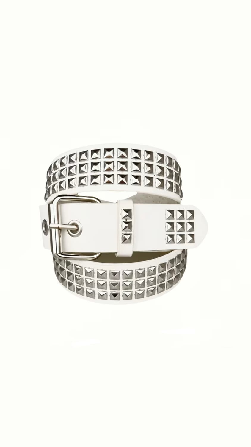 화이트 스터드 벨트 상품이미지1