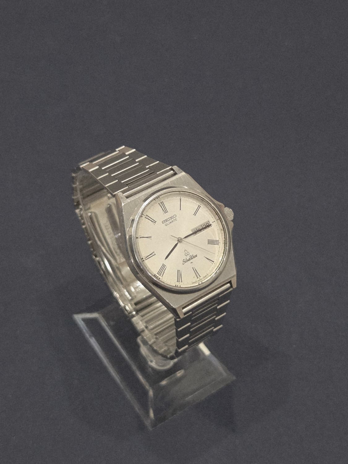 80s 빈티지 세이코 실버웨이브 쿼츠 로만 다이얼 (5933-7020) 상품이미지5