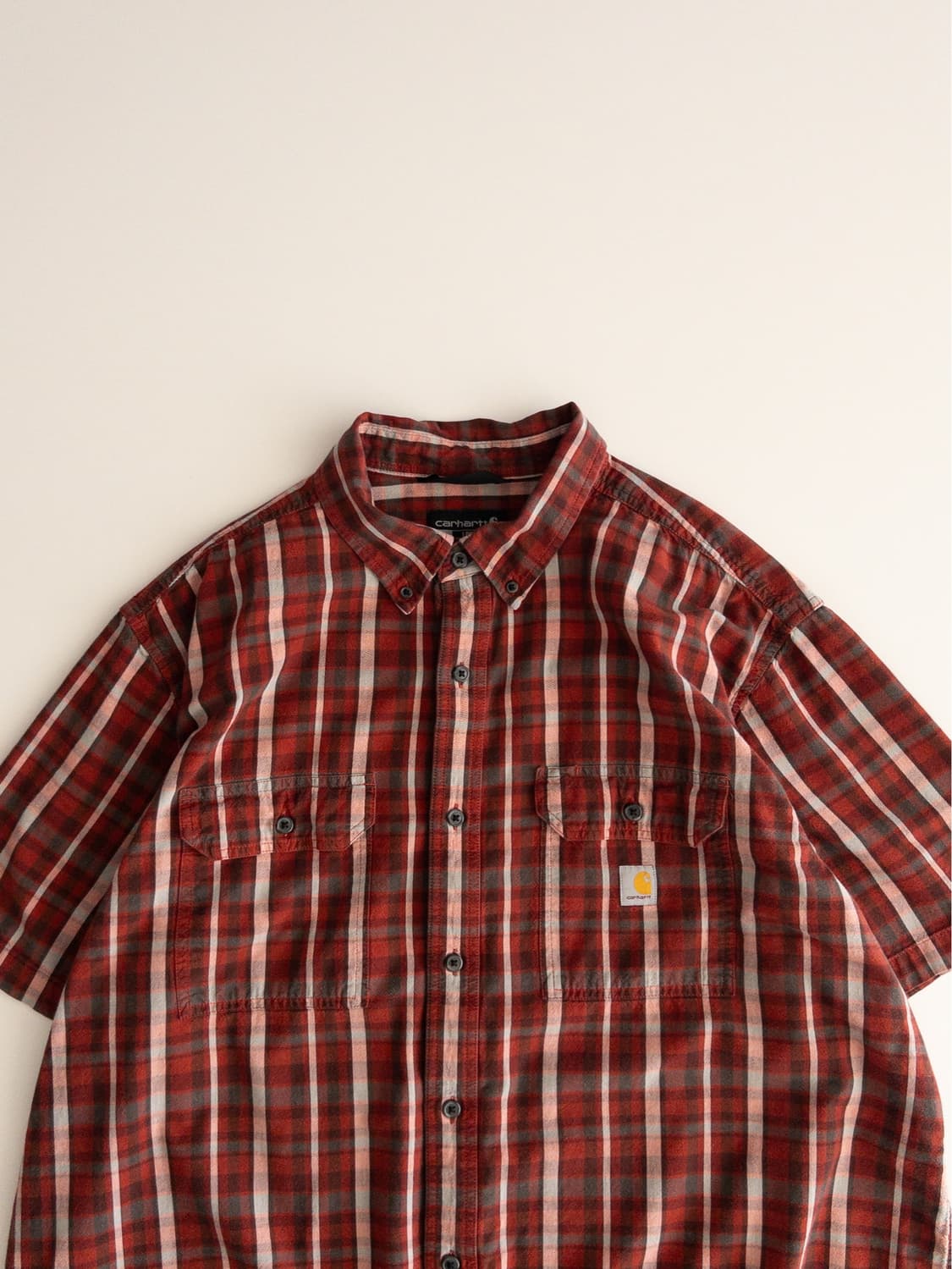 칼하트 투포켓 체크 반팔셔츠 2XL 상품이미지1