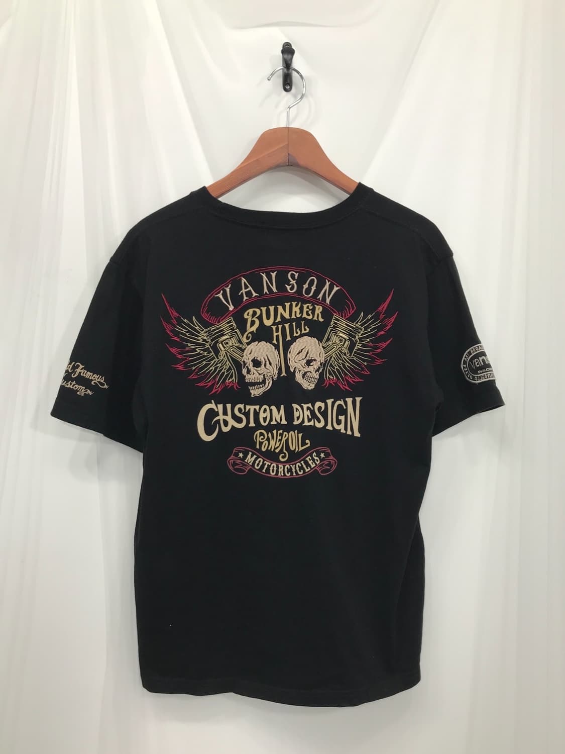 밴슨 스컬 자수&패치 반팔 티셔츠 상품이미지6