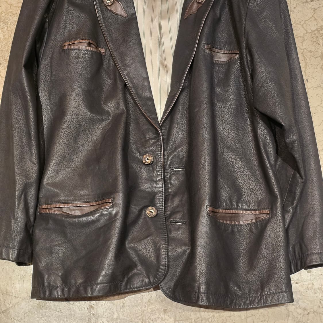 80s vintage Nappa Leather Jacket 상품이미지3