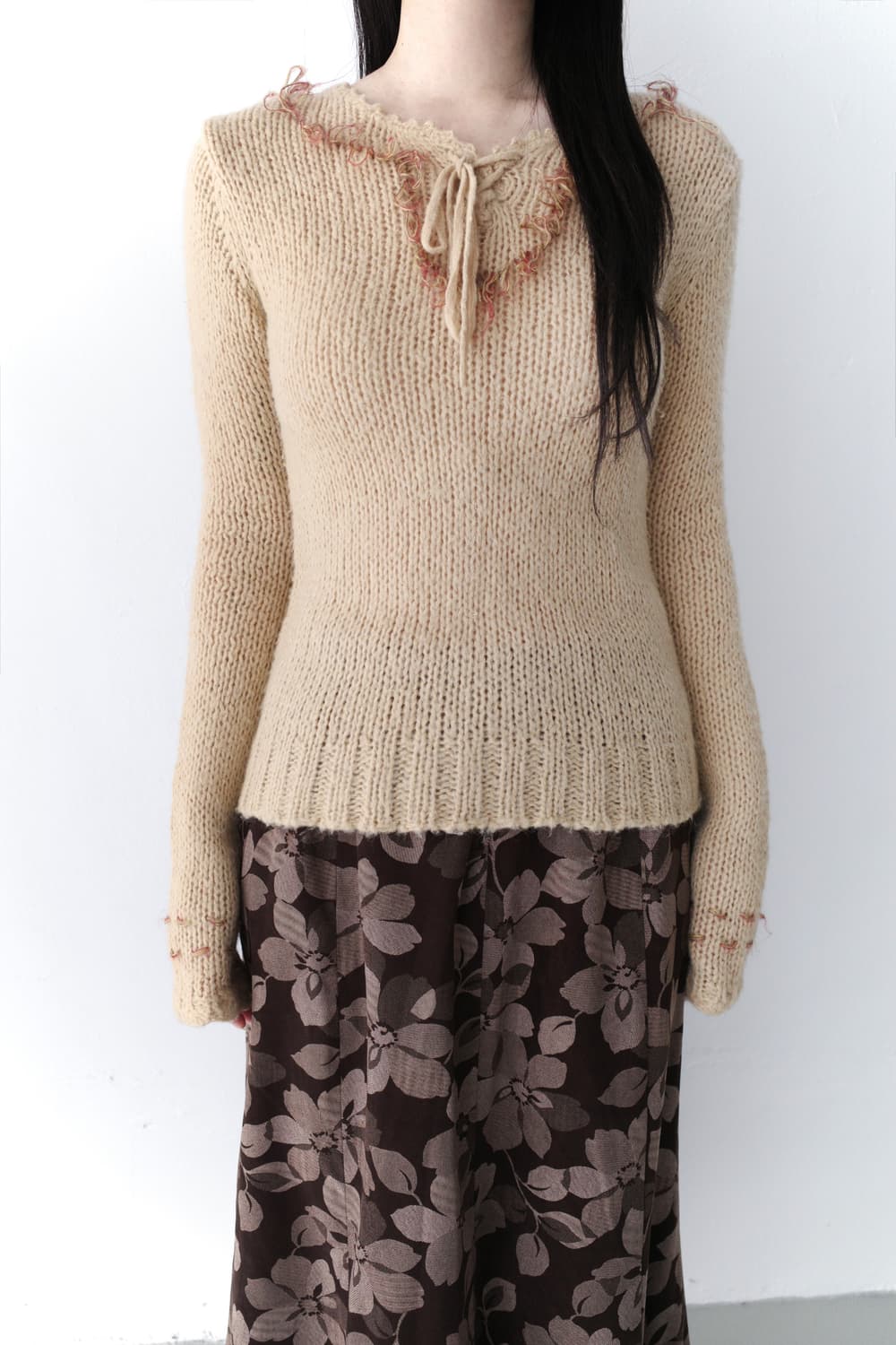 fur trimming knit 상품이미지5