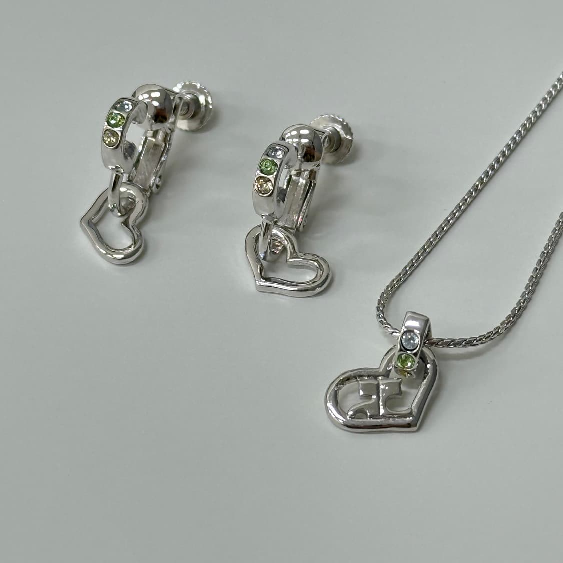 새상품 꾸레쥬 목걸이+귀걸이 세트 상품이미지2