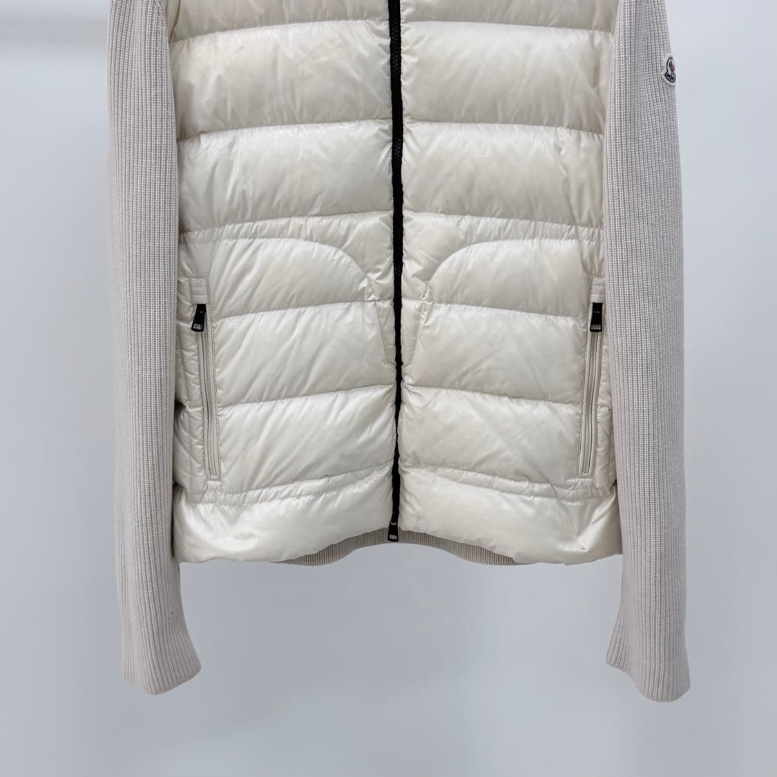 [A+급/2XL] 몽클레어 삼선 니트패딩 아이보리 상품이미지4