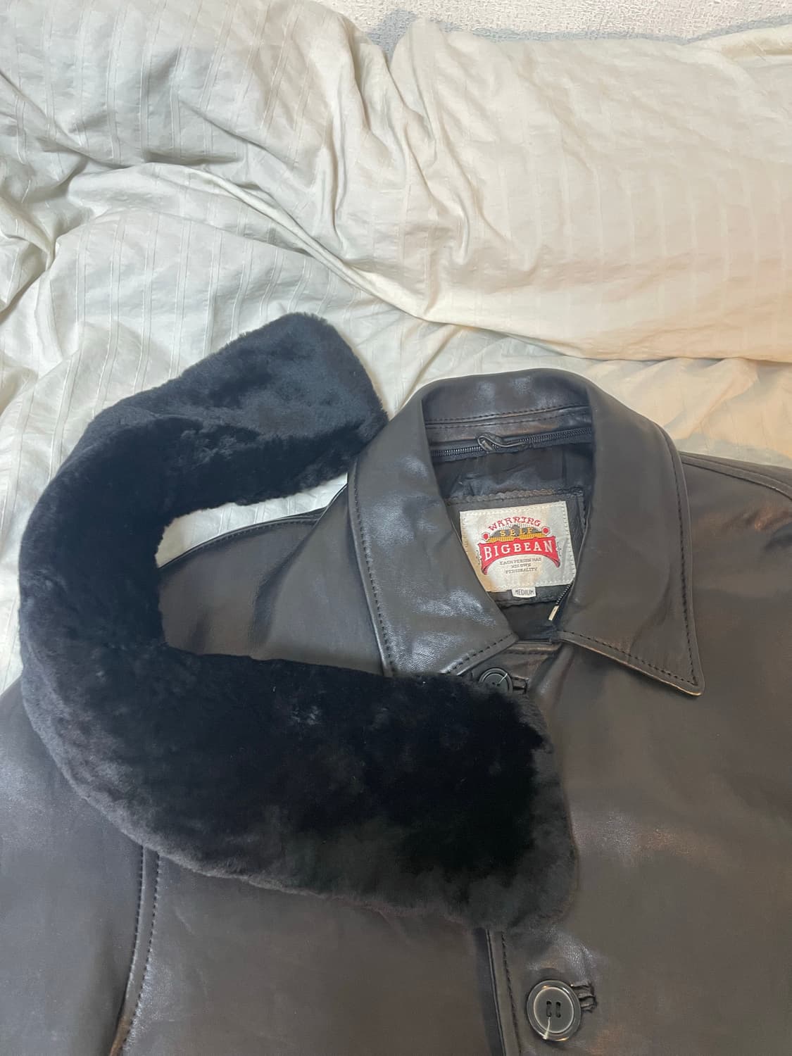 XL 빈티지 양가죽 레더 카코트 상품이미지4