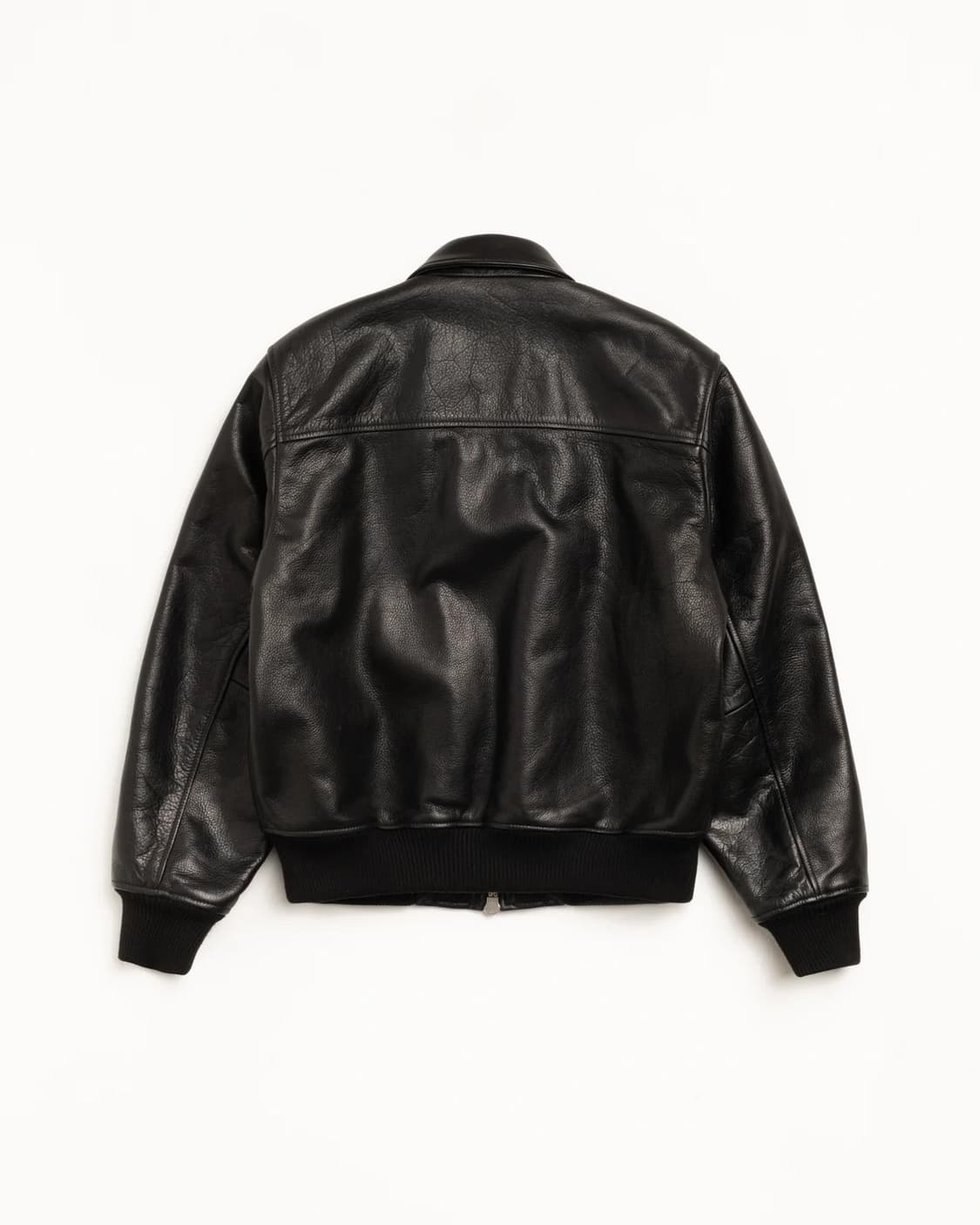 Stussy Flight Leather Jacket Black 상품이미지2