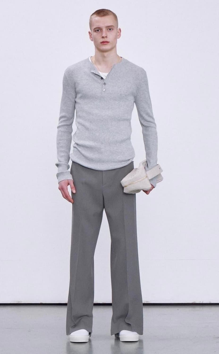 렉토 자카드 헨리넥 상품이미지1