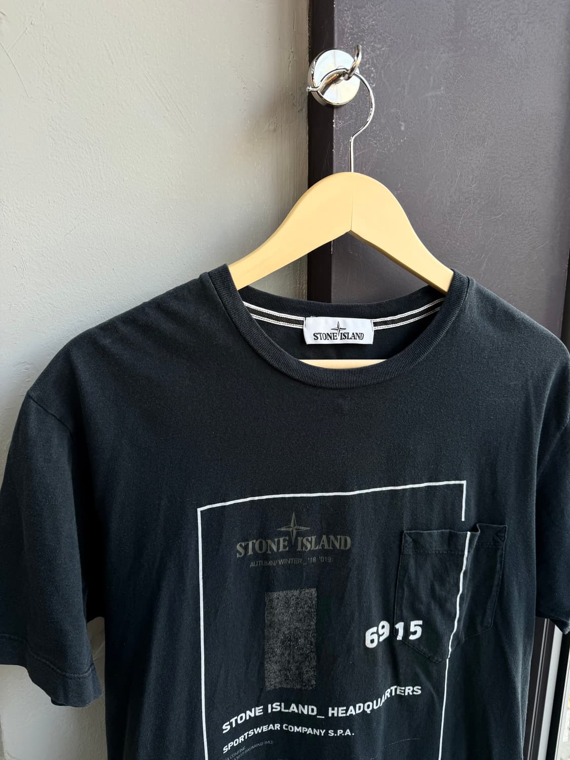 L/ 스톤아일랜드 네츄럴워싱 빈티지 프린팅 반팔 상품이미지3