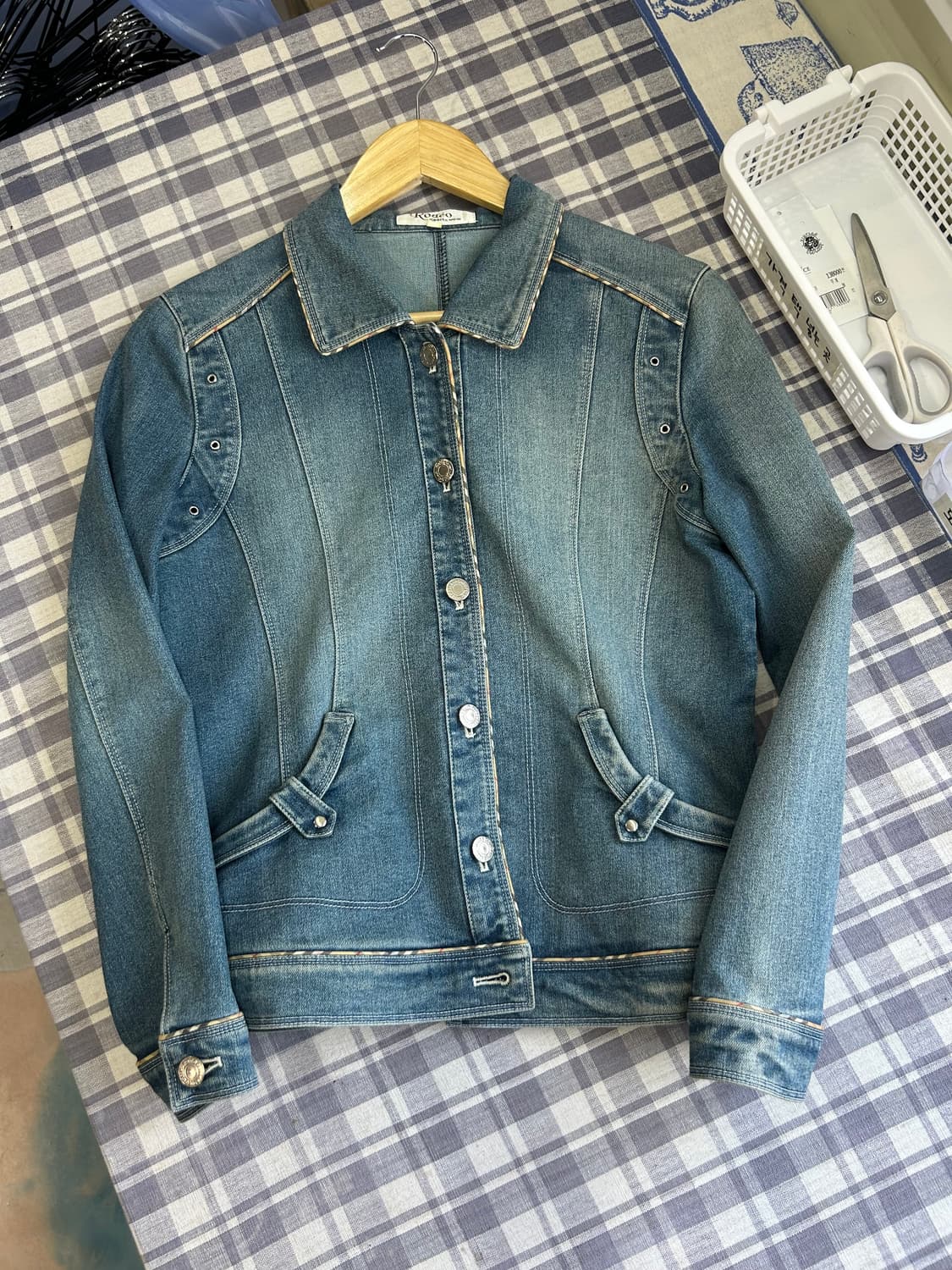Rodeo 로데오 체크 포인트 데님 청자켓 1794 상품이미지2