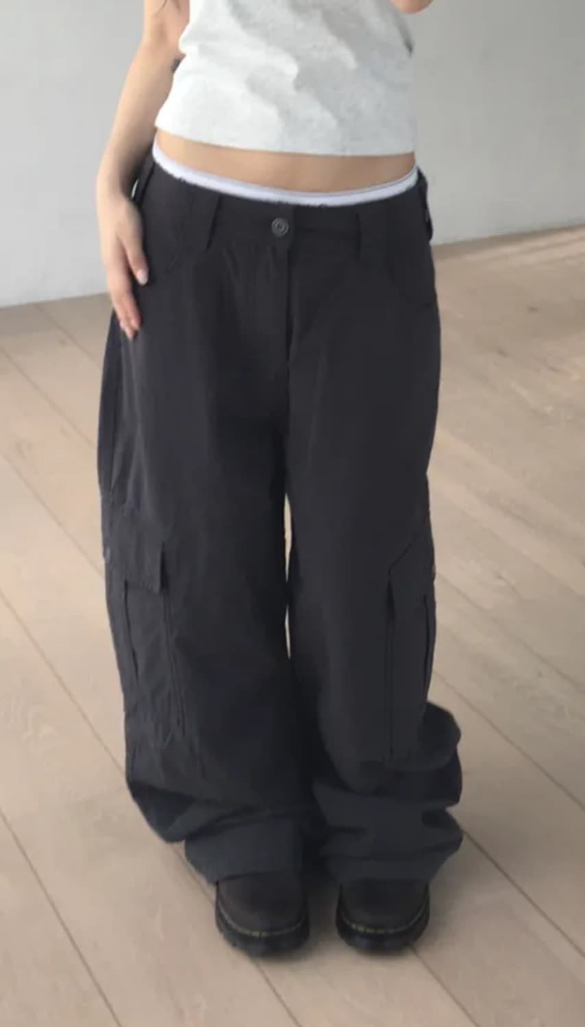 이즈이즈 올데이 카고 팬츠 챠콜 M 상품이미지2