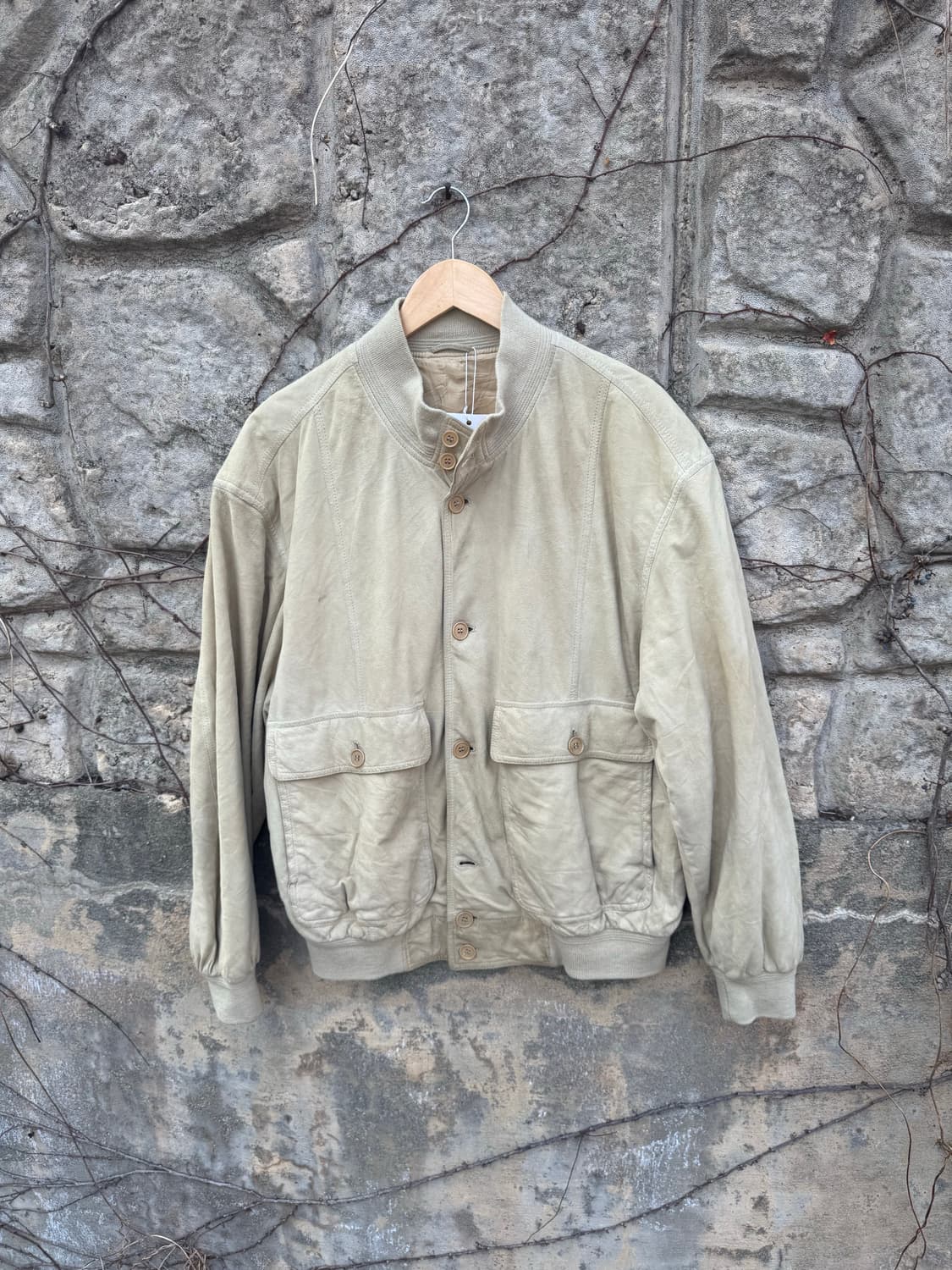 유럽 빈티지 made in italy a-1 스웨이드 가죽 자켓 상품이미지1