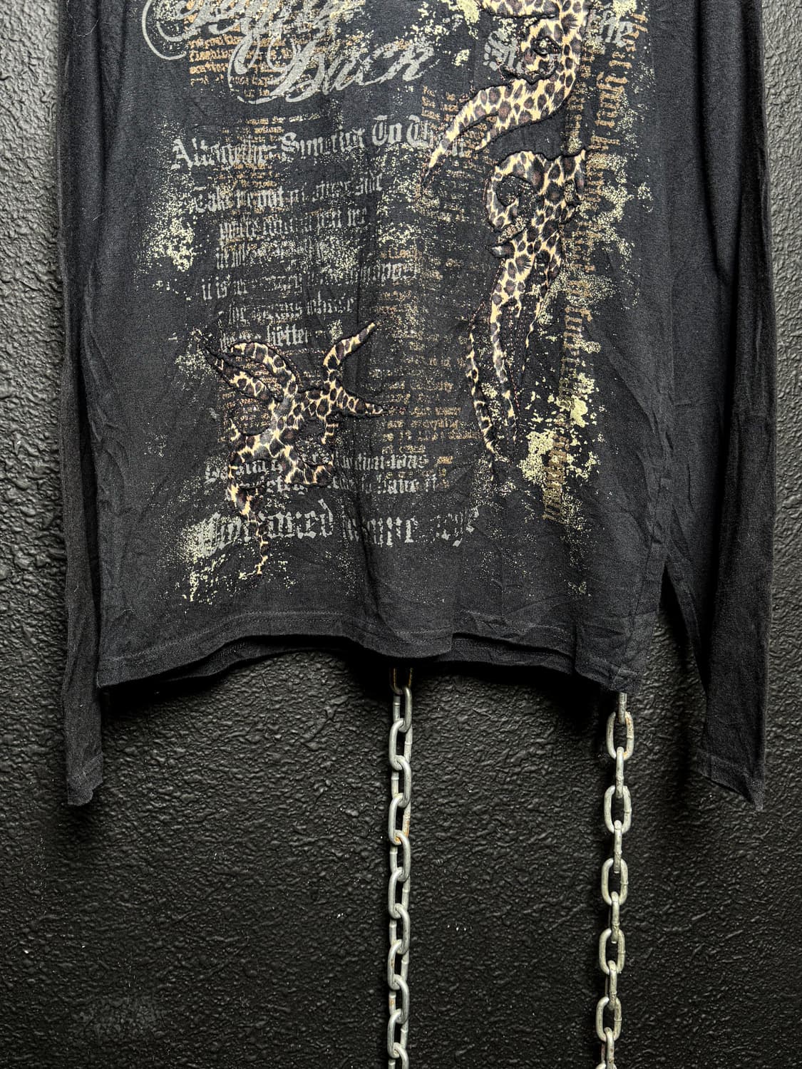 Leopard Cross Henley Layered Long Sleeve 상품이미지5