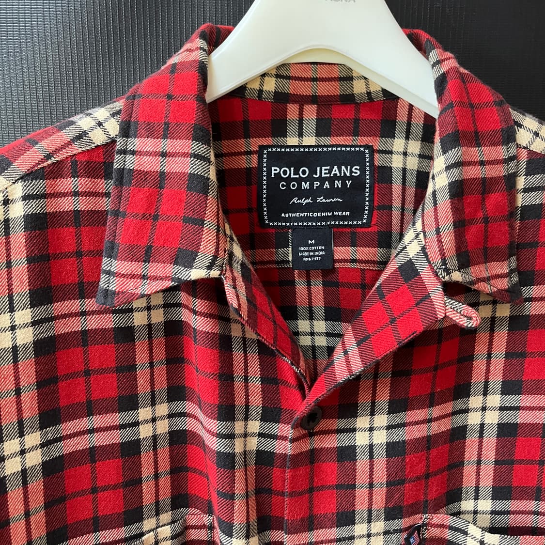 폴로 랄프로렌 루즈핏 오픈카라 플란넬 셔츠 상품이미지4