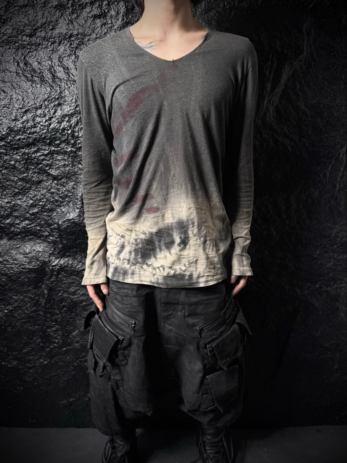14th Addiction Bleach-Dyed Long Sleeve   상품이미지1