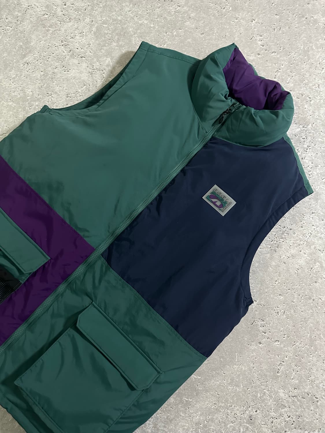 반스  컬러블록 패딩 조끼 상품이미지1