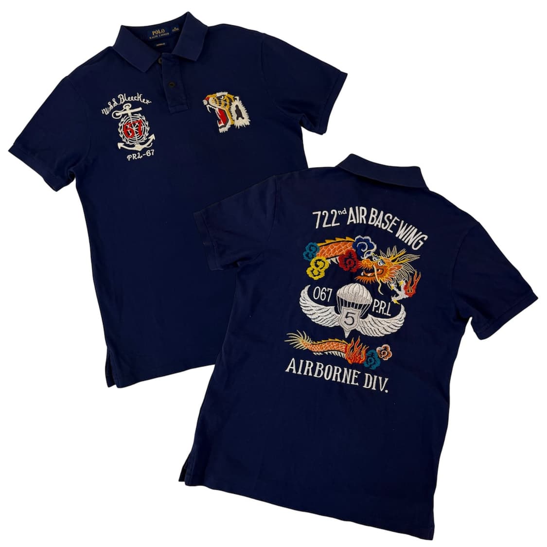 폴로 랄프로렌 밀리터리 자수 치프키프 반팔 카라티 네이비 상품이미지1