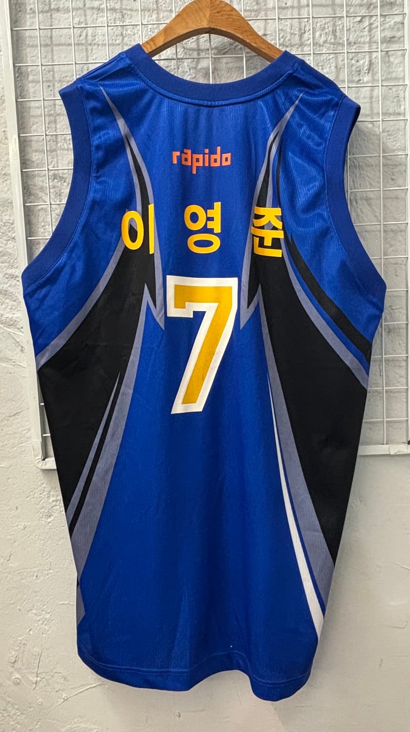 삼성 썬더스 이영준 마킹 유니폼 슬리브리스 OS 상품이미지2