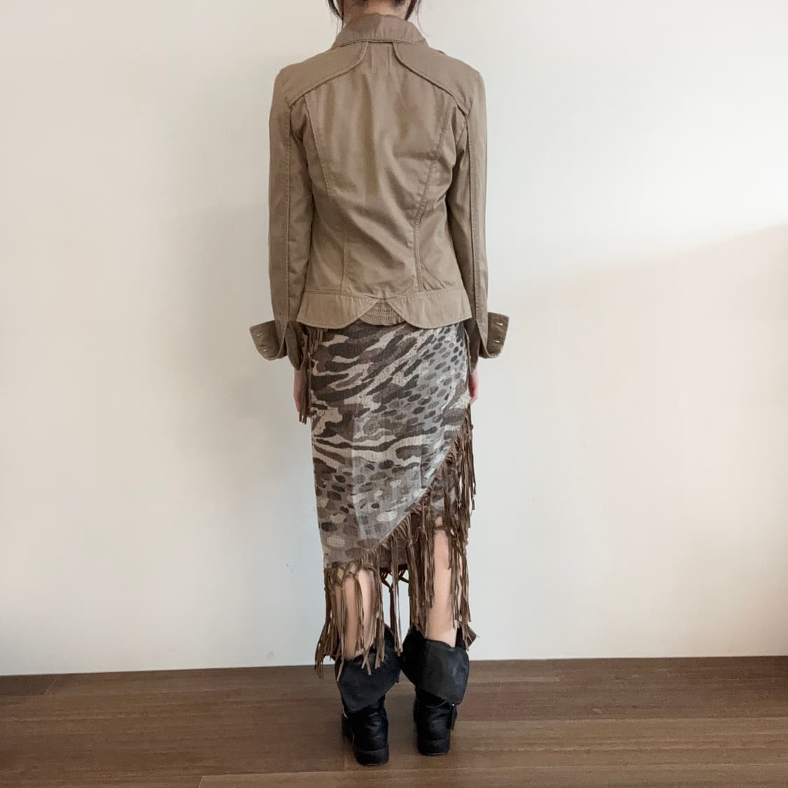 Diesel Cropped Biker/Utility Jacket 상품이미지4