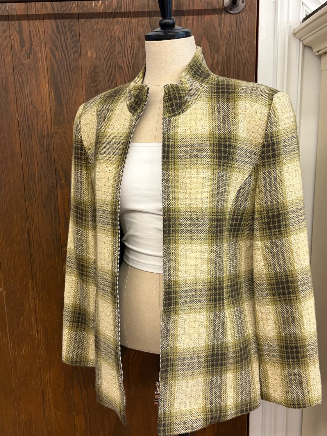 빈티지 체크 집업자켓 상품이미지2