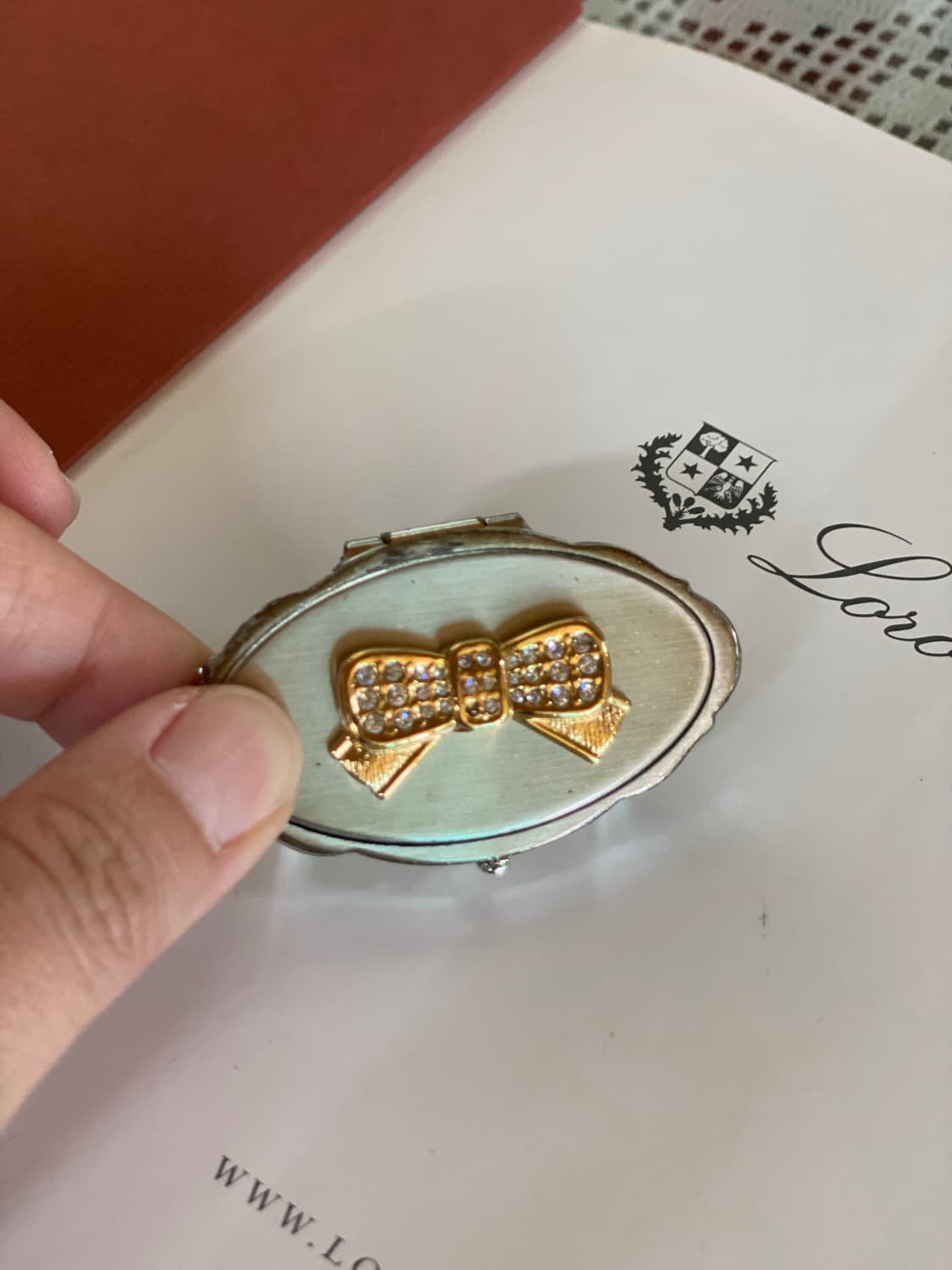 빈티지 레트로 립스틱 홀더 거울 콤팩트 상품이미지3