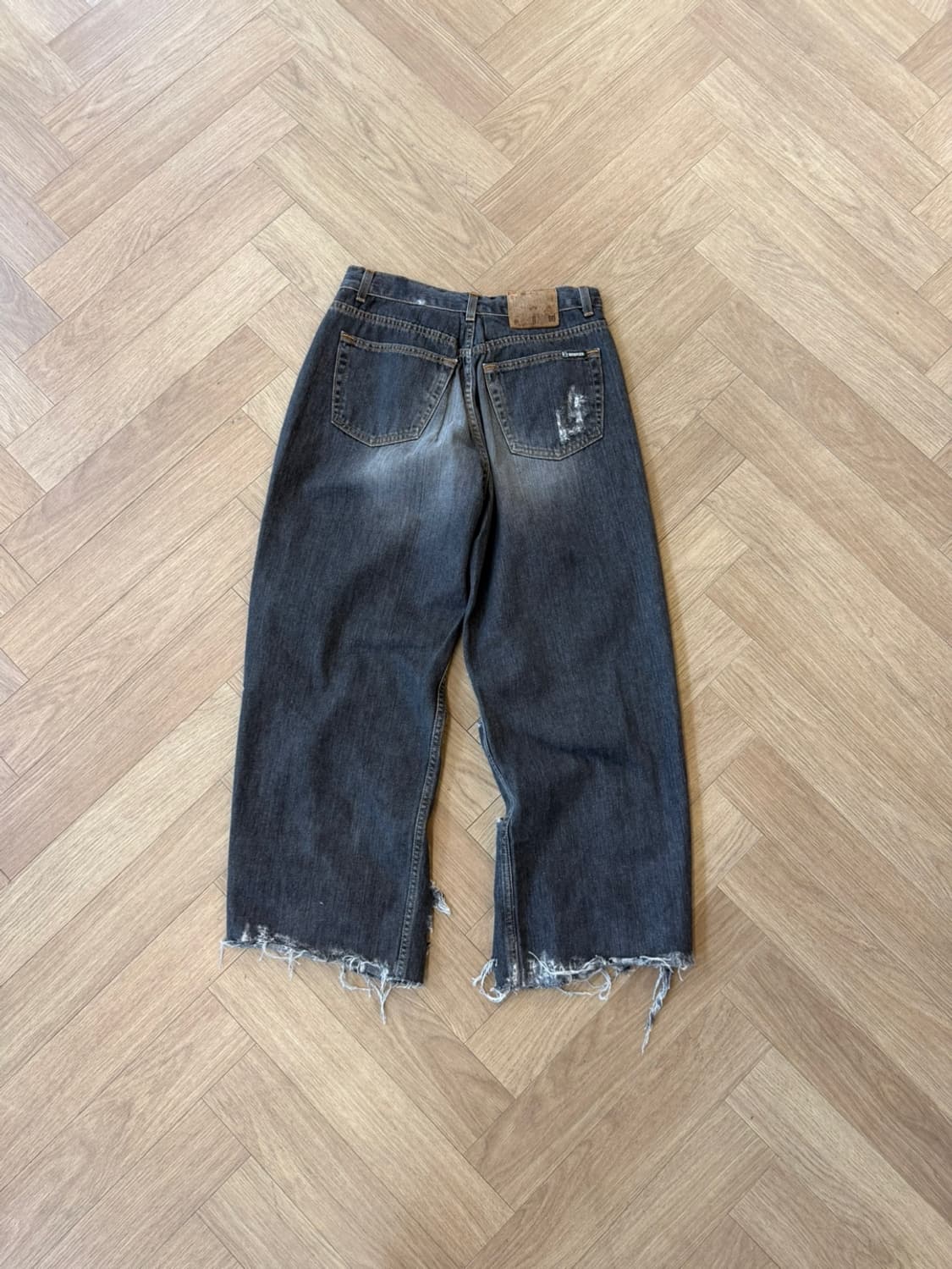 reworked black wash damage denim  상품이미지8