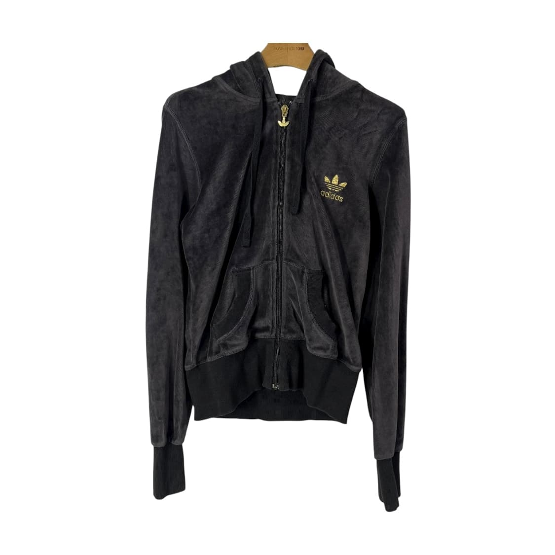 [Adidas] 아디다스 골드로고 벨루어 후드집업 상품이미지1