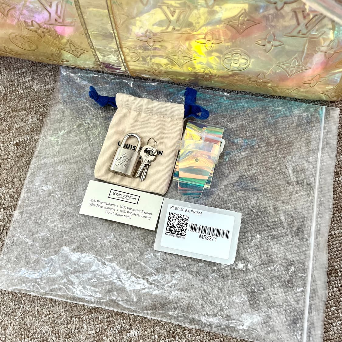 [한정판/정품] 루이비통 버질아블로 프리즘 반둘리에 키폴 50 가방 상품이미지7