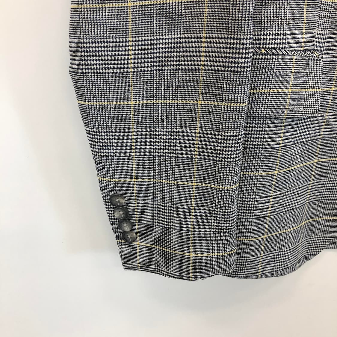 코모도 린넨혼방 체크자켓 100 상품이미지2