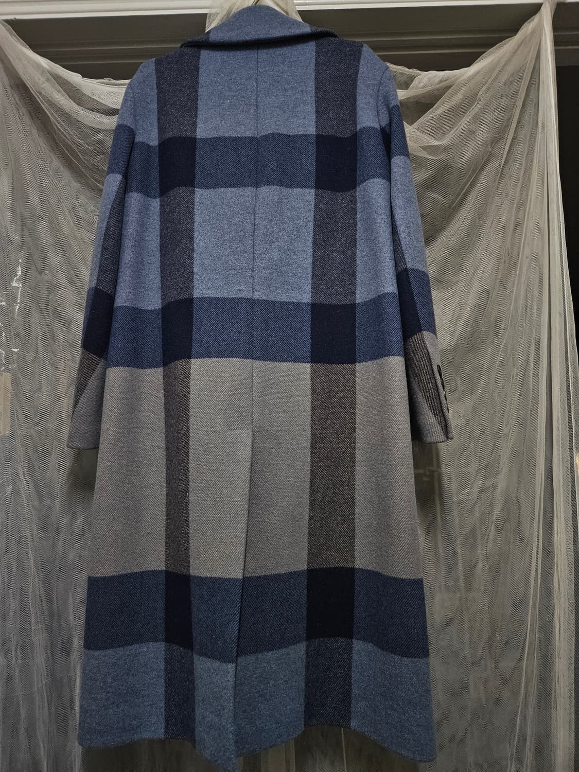 본 bon 체크 롱 코트 상품이미지5