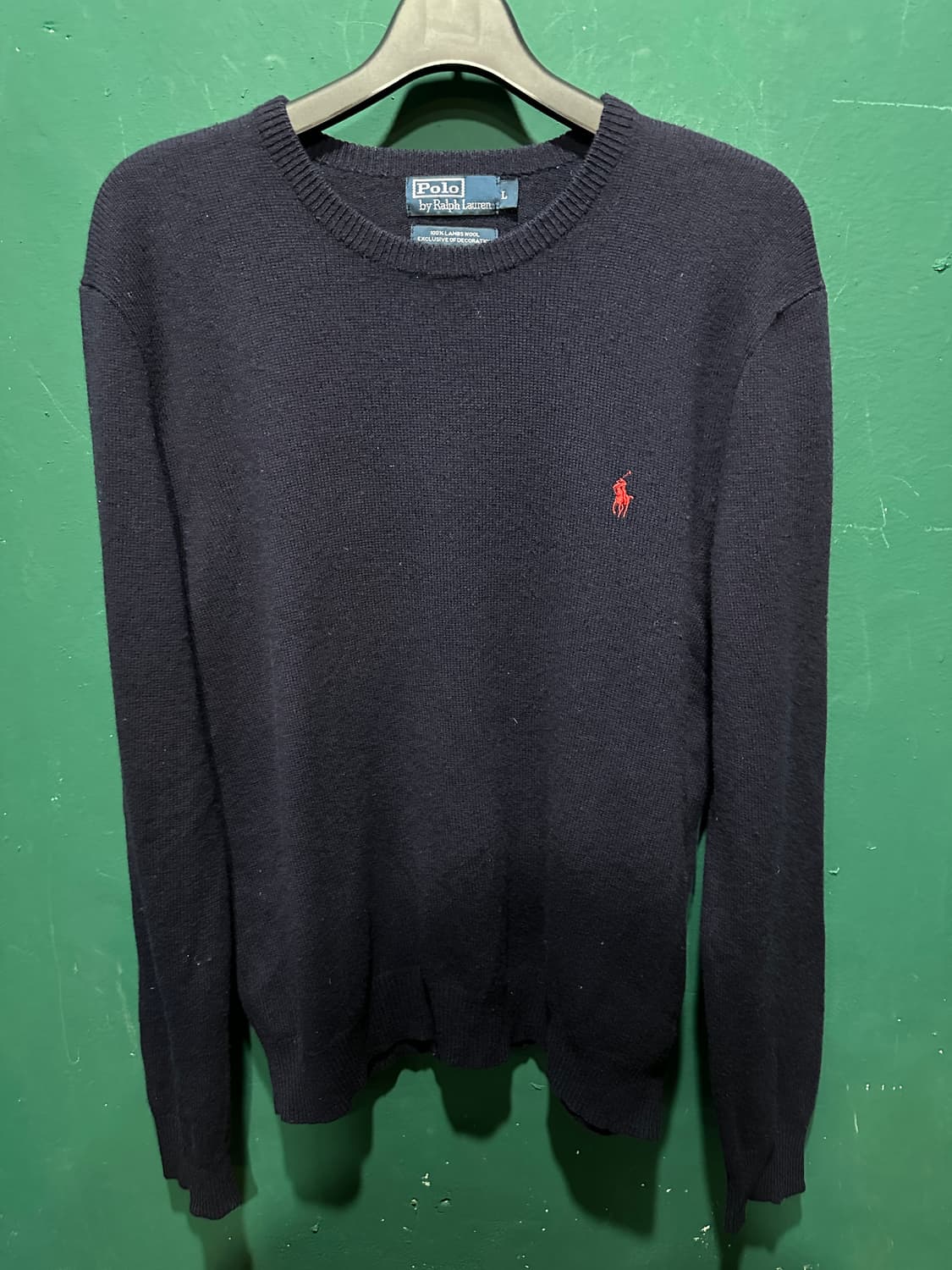폴로 램스울 니트 네이비L 상품이미지1