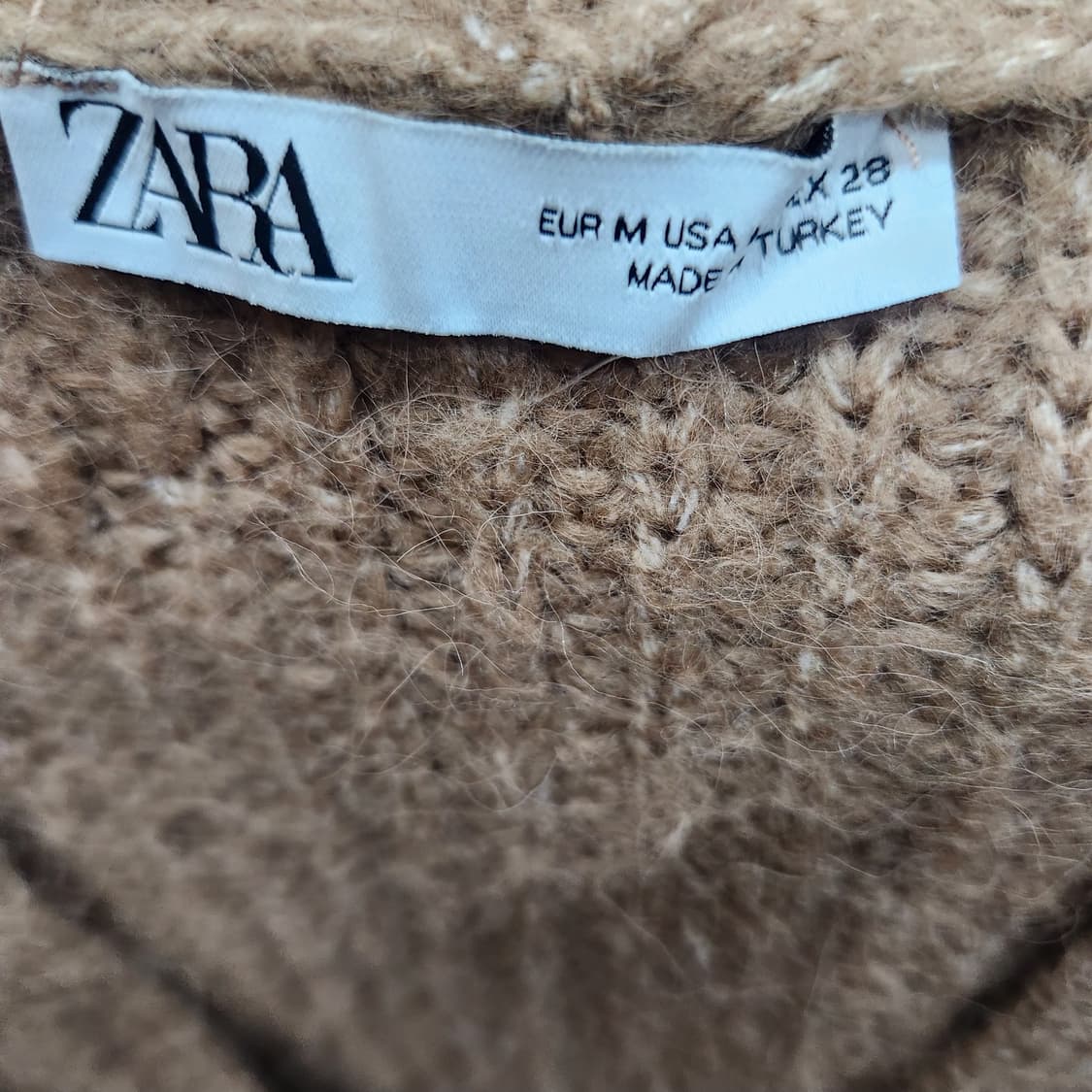 자라 ZARA 브라운 오버핏 니트 가디건 M(2XL) 상품이미지5