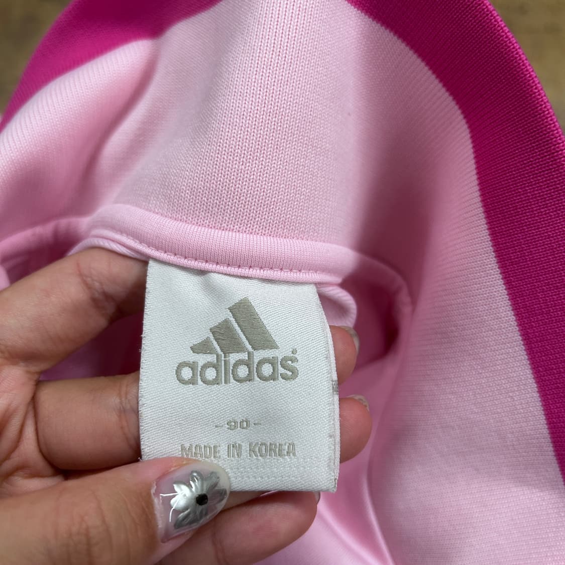 아디다스 연핑크 핑크 져지 트랙탑 90 상품이미지5