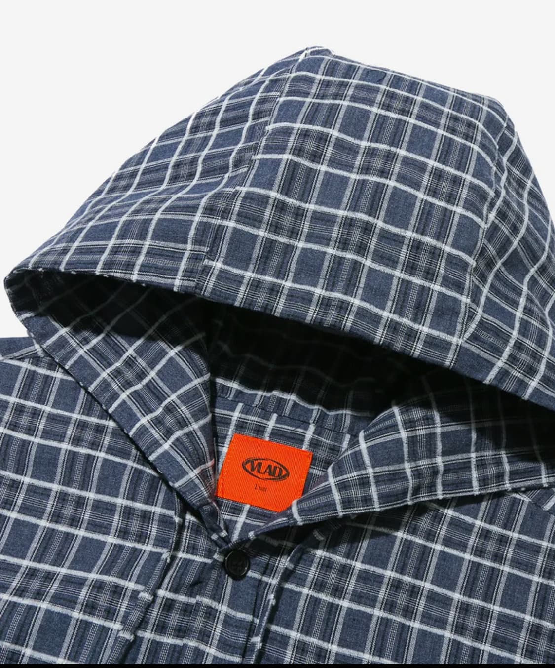 더블 포켓 체크 후드 셔츠_블루 상품이미지3